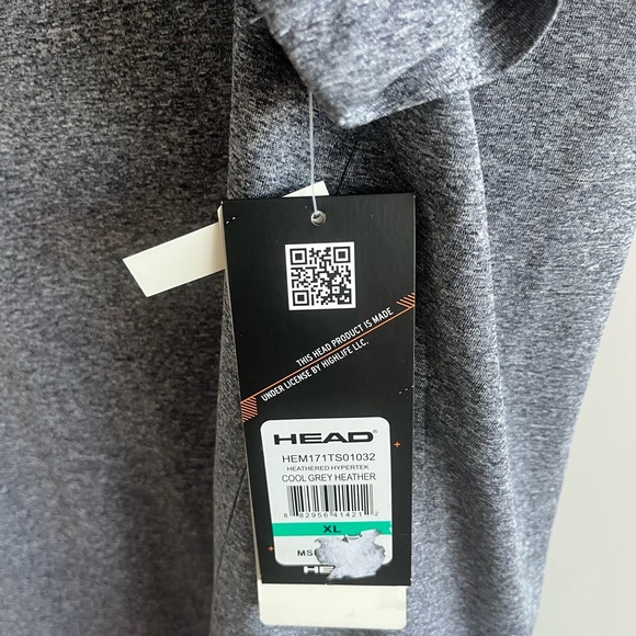 NWT HEAD Men Heather Gray Hypertek Dri-Motion T Shirt Crew Neck Reflective Sz XL - Picture 6 of 12